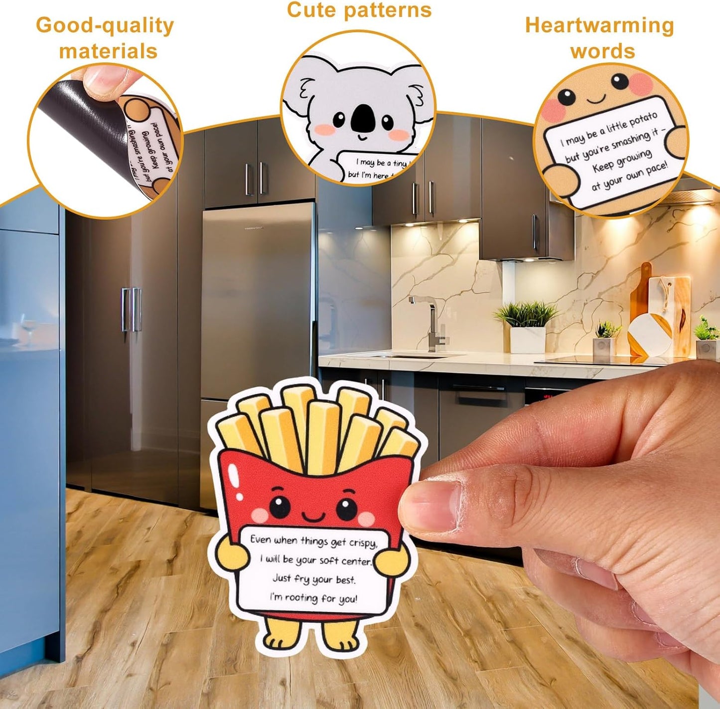 16pcs Emotional Support Animal Refrigerator Magnets, Funny Cartoon Positive Animal Fridge Decorative Magnets with Encouraging Words for Office Home Locker Whiteboard