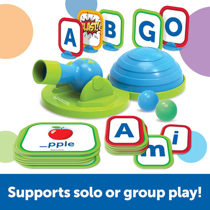 Learning Resources Alphablasters Letter and Spelling Game - 85 Pieces, Ages 4 and Up Toddler Preschool Learning, Educational Indoor Games, Preschool Alphabet, Toddler Brain Games