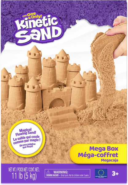 Kinetic Sand, 3.25lbs Beach Play Sand, Amazon Exclusive, Moldable Sensory Toys for Kids, Resealable Bag (Packaging May Vary), for Ages 3 and up