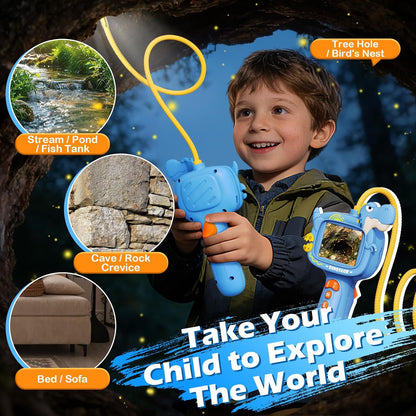 Kids Endoscope Borescope Toys, Snake Scope Camera with Light for Kids, Outdoor Exploration STEM Science Educational Toy Gifts for 4 5 6 7 8 9 10 Year Old Boys Girls