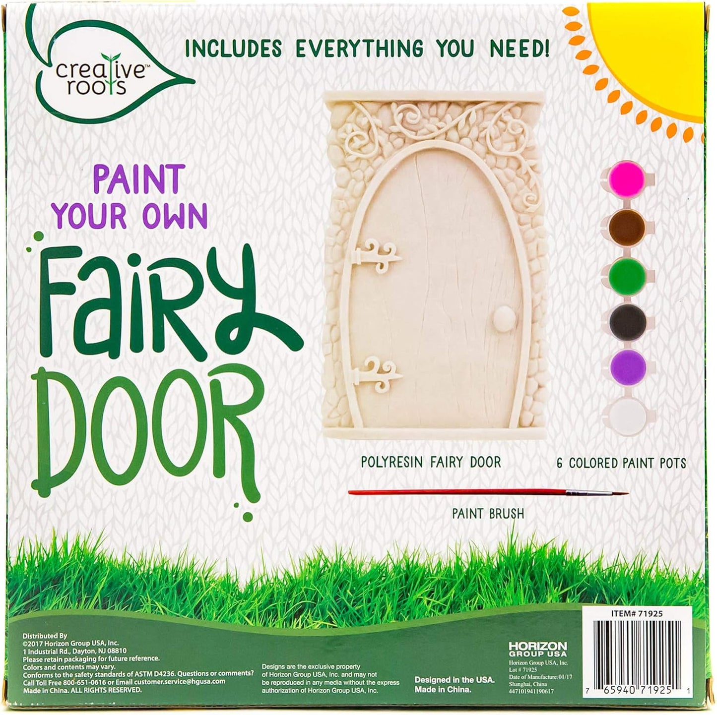 Creative Roots Paint Your Own Rock Pets by Horizon Group USA, 6 Colors, Paint Brush, Wiggly Eyes and Glue Included, Multicolor