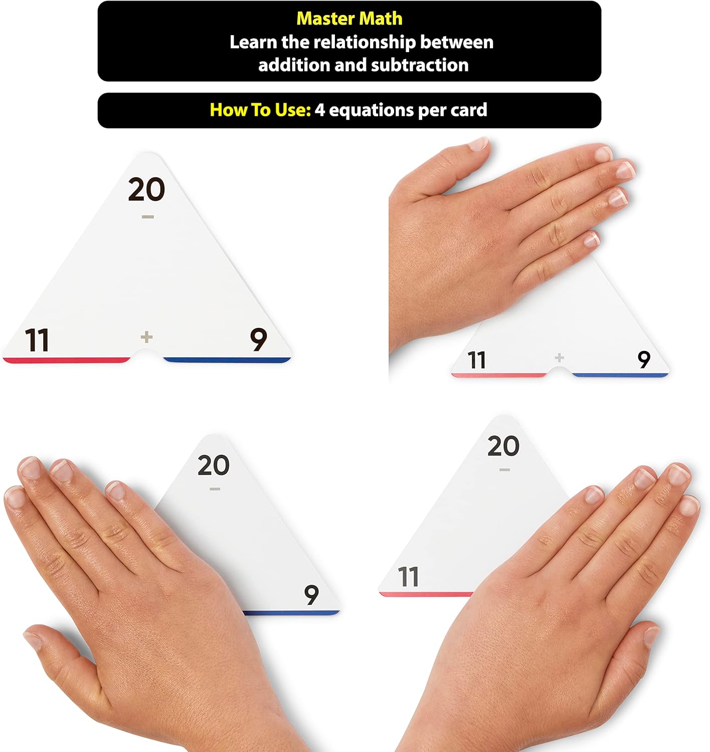 Award-Winning Triangle Math Flash Cards – 376 Multiplication & Division Facts (0–12) – Mastery-Based, Color-Coded Learning for Grades 3–6 – Durable Cards with Visual Aids