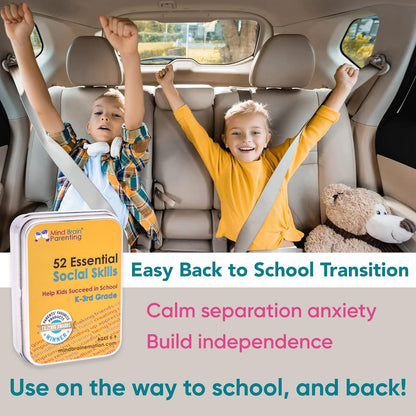 Mind Brain Emotion 52 Essential Conversations for Home, Therapy, Speech, School Classroom - Conversation Cards for Kids, Family, Teacher & Counselor to Build Growth Mindset & Communication Skills