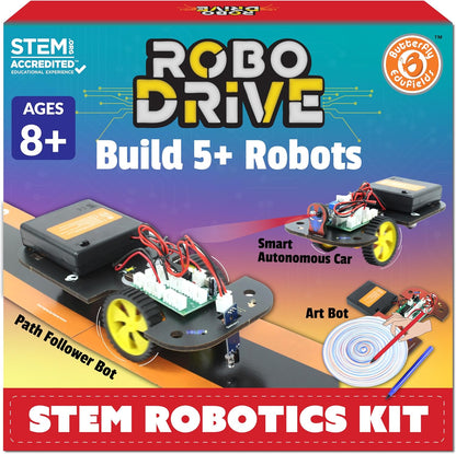 Butterfly EduFields 10-in-1 STEM Robotics Kit for Kids Ages 8-14 | Electronics & Engineering Science Kit with Circuit Board Projects | Educational Robot Building Kit