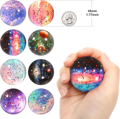 Pllieay 16PCS Solar System for Kids, Solar System Planets Toys - Eight Planets Bouncy Balls+Planetary Flashcards for Kids Party Favors, Educational Space Toys
