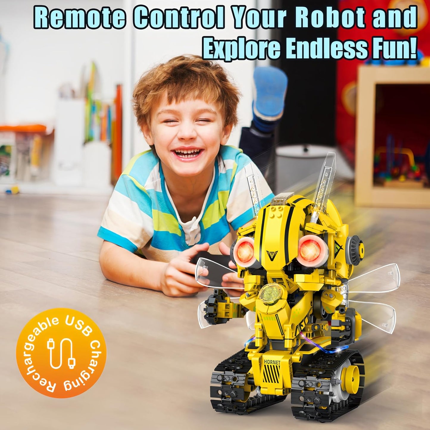 Yerloa Robot Building Kit STEM Gifts for Ages 8-13 with App & Remote Control, 5 in 1 Building Set Coding Robotic Toys for Ages 6 7 8 9 10 11 12 Years Old Boy Girl Easter Birthday Gifts (673pcs)