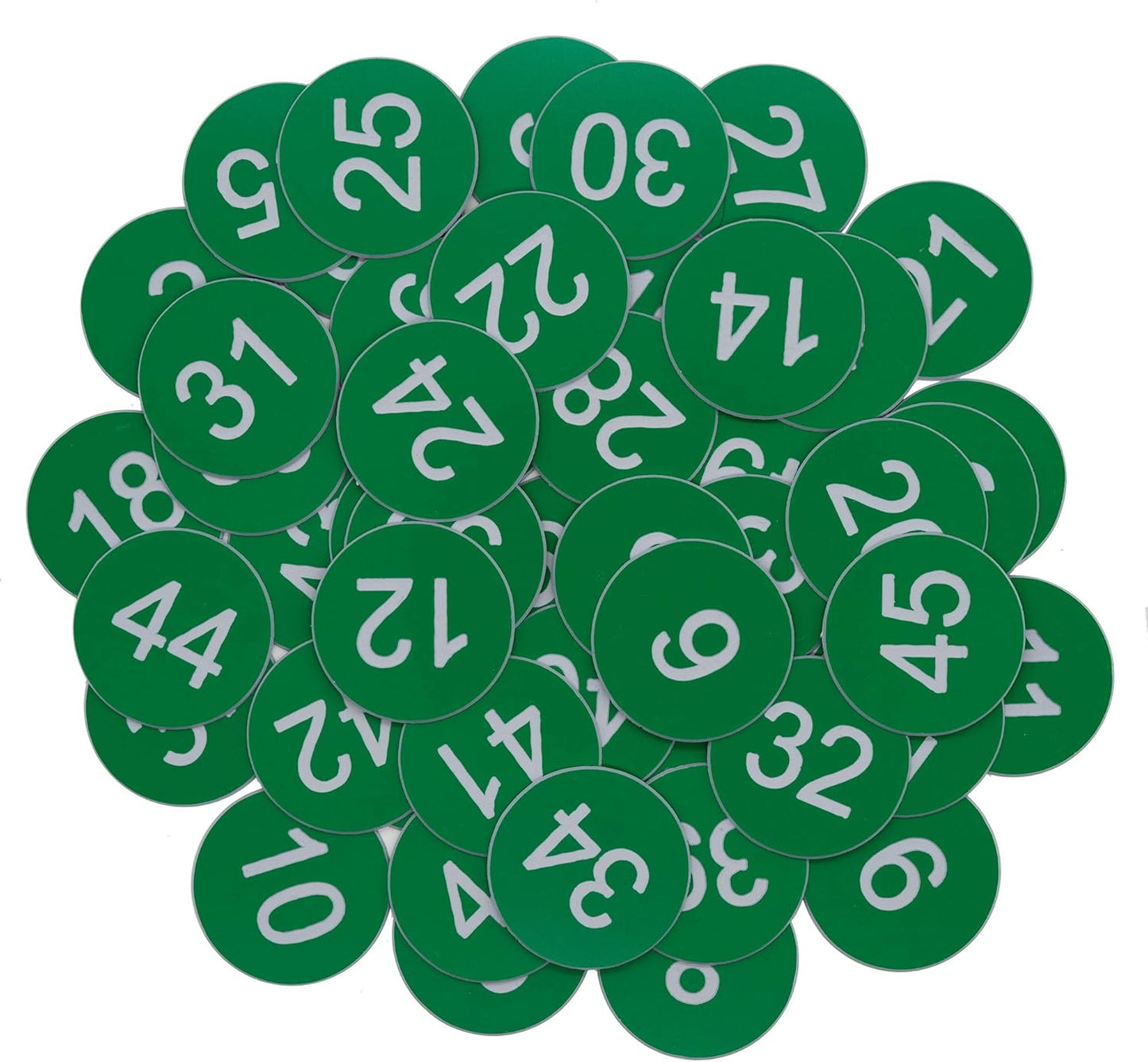 StayMax Plastic Number Tags Engraved Numbered Tags Without Hole (1-50, Black)