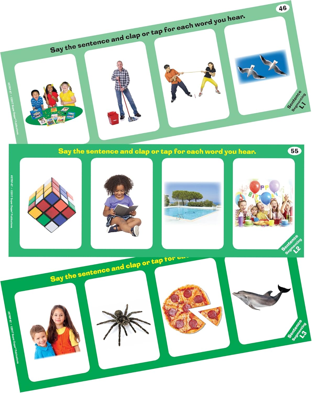 Super Duper Publications | Phonological Awareness Skill Strips® Photo Flash Cards | Educational Learning Resource for Children | Skills to Learn to Read | Activities for Auditory Processing Disorders