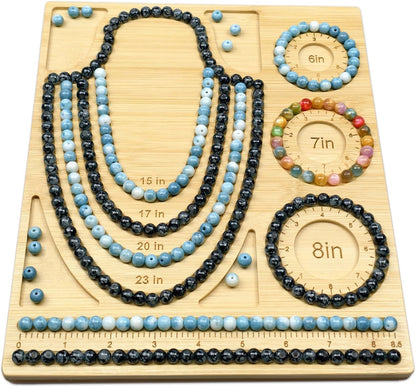 Petoysoso Bead Boards for Jewelry Making, Bamboo Beading Board for Bracelet & Necklace, Jewelry Making Supplies,Bead Tray Supplies