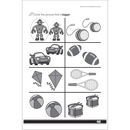 School Zone Get Ready for Preschool Workbook: 48 Pages, Pre-K, Learn ABCs, Numbers, Colors, Counting, Rhyming, Phonics, Patterns, Matching, Ages 3-6 (Little Get Ready! Book Series)