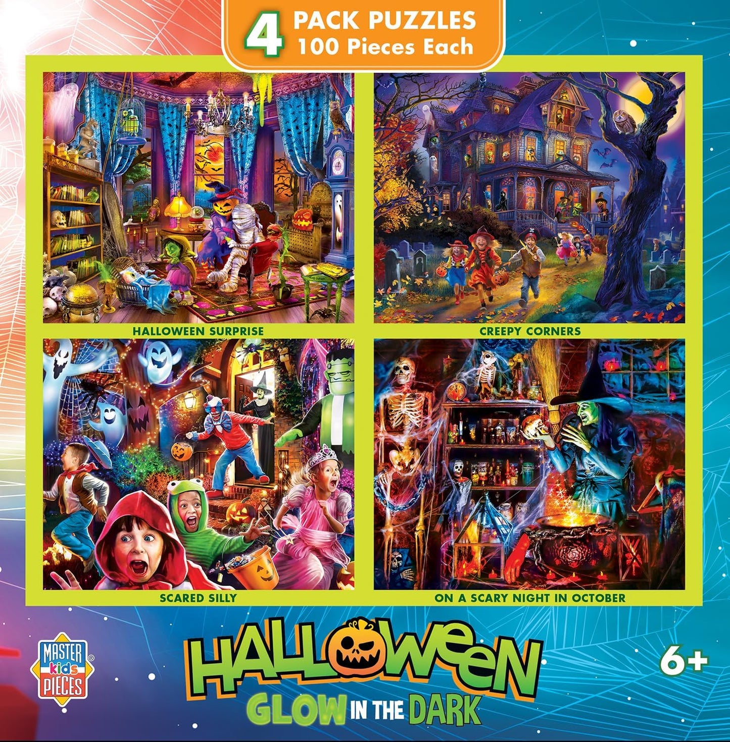 MasterPieces Puzzle Set - 4-Pack 24 Piece Jigsaw Puzzle for Kids - Sesame Street 4-Pack - 8"x10"