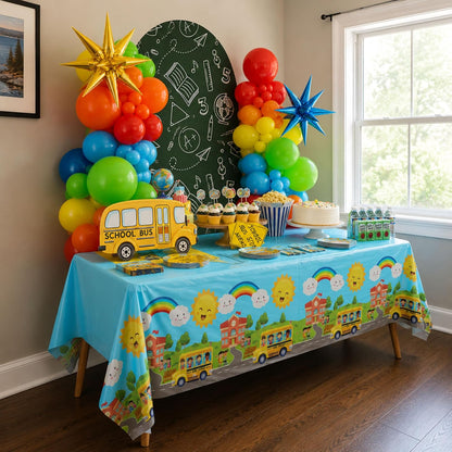 Blue Orchards Science Table Covers (Pack of 3) - 54"x108" XL - Science Birthday Party Decorations, Chemistry Party, Laboratory Theme Table Cloth