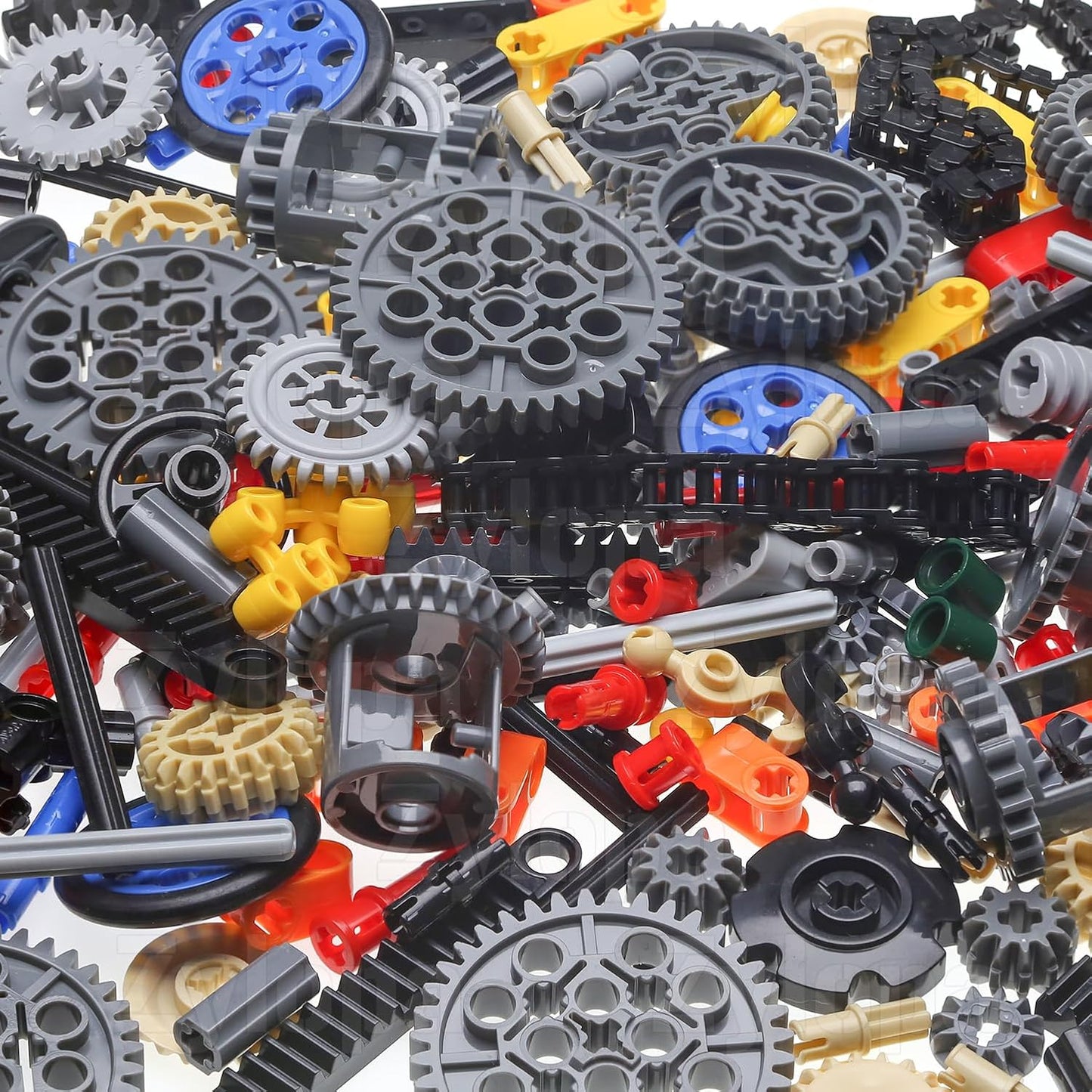 270pcs Technical-Gear Set Technic-Parts Gears-Chain-Links-Pins Axles-Differential Compatible with Major Brands Pieces(RandomColor)