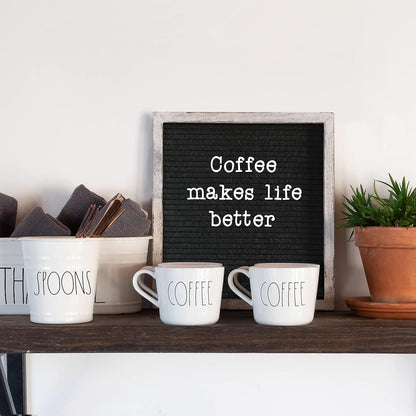 Skinny Felt Board Letters Only Set NO BOARD INCLUDED, Rae Inspired Font Farmhouse Decor Accessory, 2 Inch White Plastic Letters Numbers Symbols For Changeable Felt Letter Board Message Bulletin