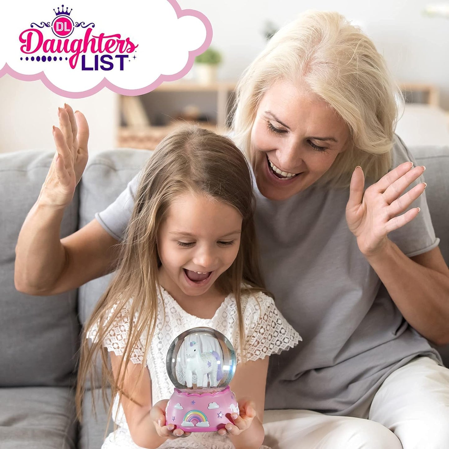 Shatterproof Unicorn Snow Globe for Girls - Handpainted with Musical Melody - Plastic Snow Globes for Kids - Unbreakable Snow Globe - Child Safe