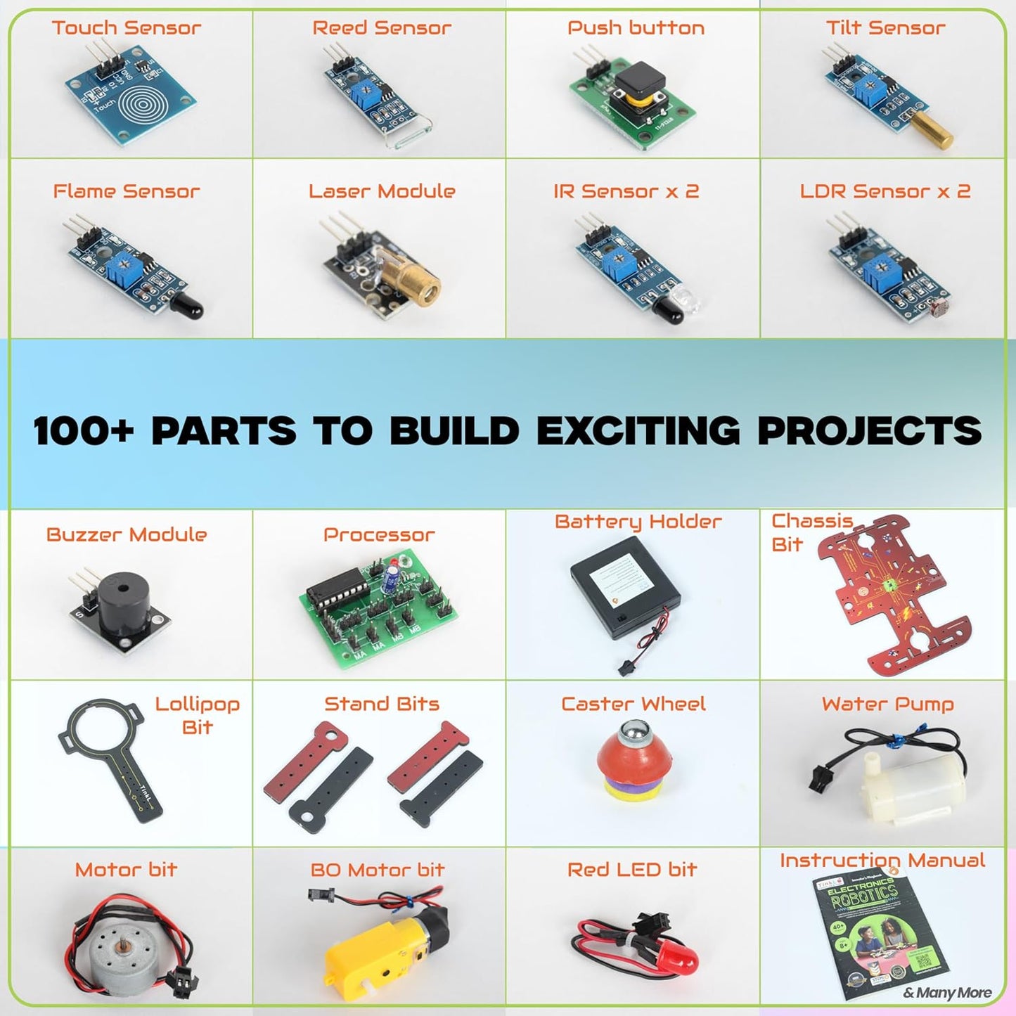 Butterfly EduFields 10-in-1 STEM Robotics Kit for Kids Ages 8-14 | Electronics & Engineering Science Kit with Circuit Board Projects | Educational Robot Building Kit