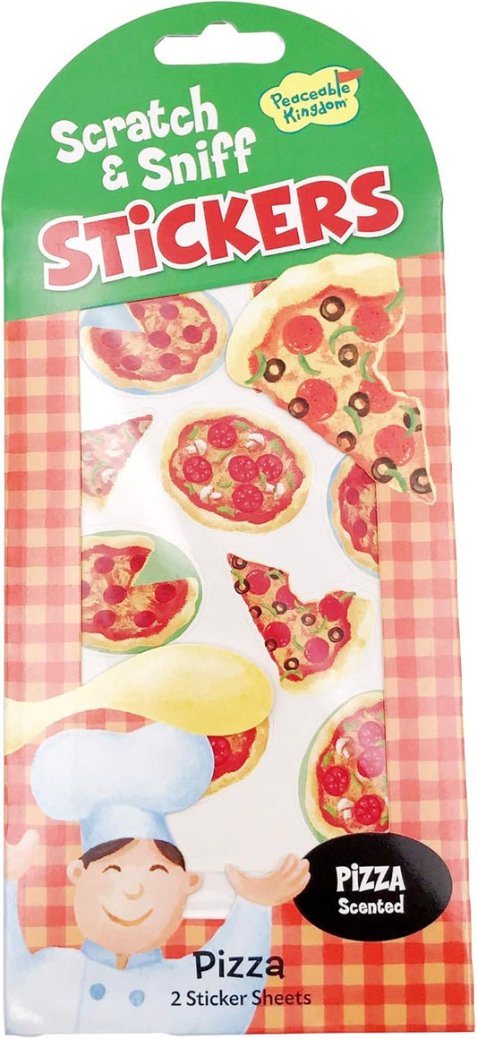Peaceable Kingdom Scratch and Sniff Pizza Sticker Pack