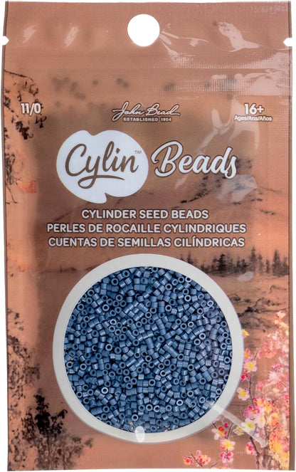 John Bead 25g Cylin Beads Opaque Turquoise Green 11/0 Glass Cylindrical Seed Beads for Jewelry Bracelets Necklaces Earrings Making Embroidery