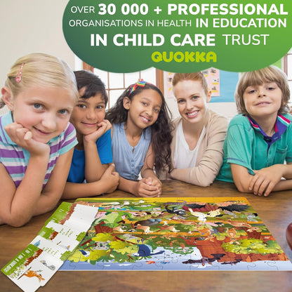 United States Puzzles for Kids Ages 4-6 - 70 Pcs USA Map Kids Puzzle with 50 Cards 400+ USA Facts - State & Capitals Floor Jigsaw Puzzles for Children 6-8 - Educational Toys Gift for Boys Girls