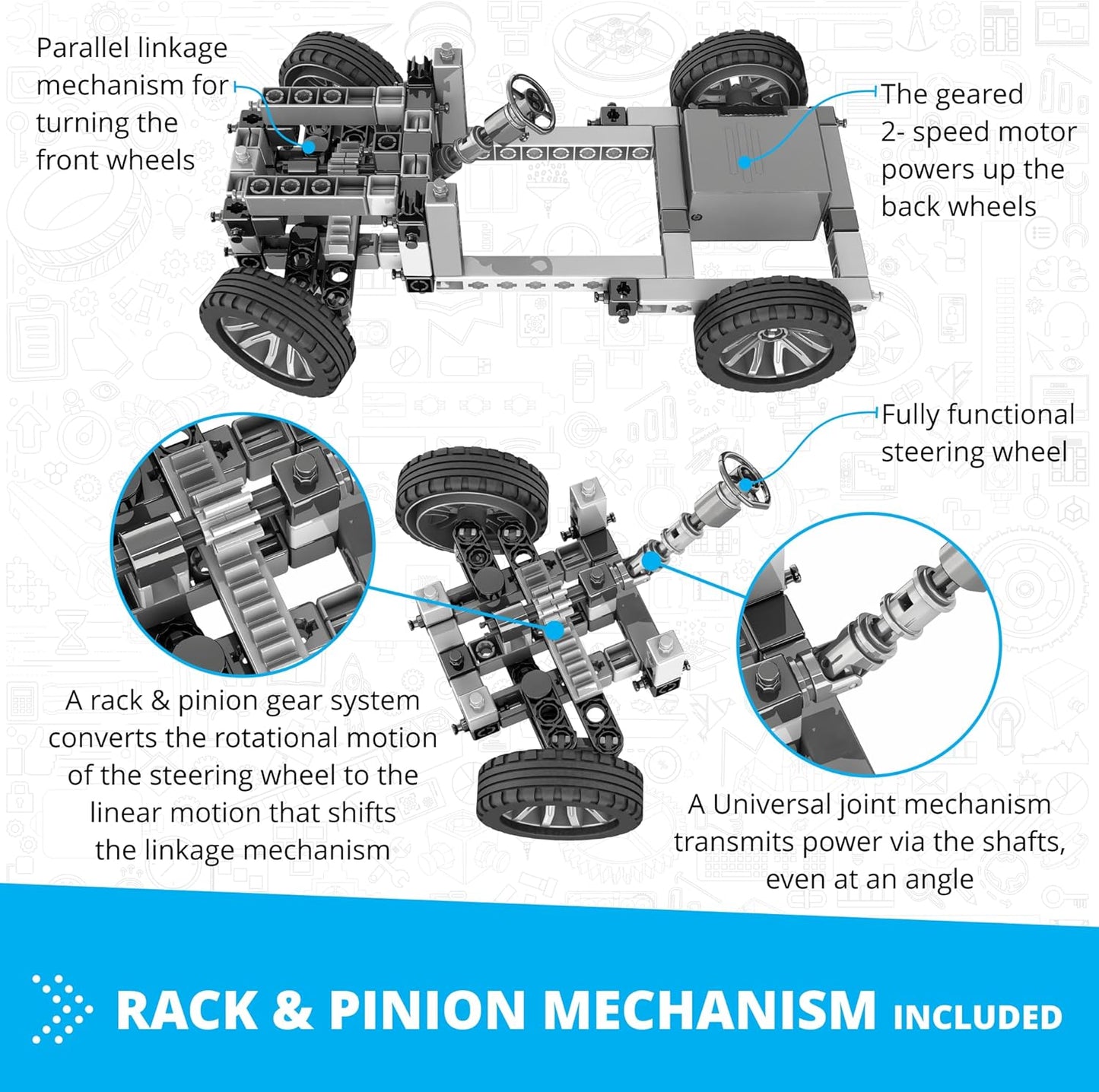 ENGINO- Inventor STEM Toys, Robotorized GinoBot, Construction Toys for Kids 9+, STEM Building Toys, STEM Projects, Gifts for Boys & Girls