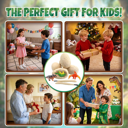 Easter Dino Eggs Dig Kit - 12 Colorful Dinosaur Easter Eggs with Dinosaur Figures, 12 Dig Tools for Easter Egg Hunt, Easter Basket Stuffers & Easter Toys and Games (Colorful)