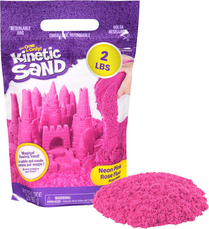 Kinetic Sand Mold n’ Flow with 1.5lbs Red & Teal Play Sand, 3 Tools, Sensory Toys for Kids Ages 3 and up