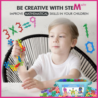 Curious 2 Learn 300pcs Pastel Building Blocks STEM Toy – Montessori Interlocking Discs Set for Kids 3+ | Educational Construction Set | Creative Gift for Girls & Boys | Safe, Durable & Colorful