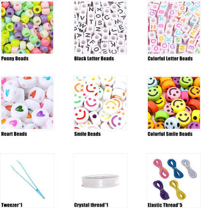 LIS HEGENSA Pony Beads Bulk,Kandi Kit for Necklace Jewelry Making Hair Braiding,Bracelets Making Kits,Hair Bead,Bracelet Beads,Plastic Bead for Crafts Braids Girls (12 Color,900PCS)