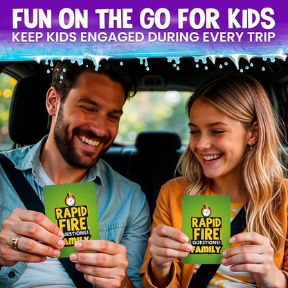 QUOKKA Family Conversation Cards Game - Break The Ice Game for Kids and Families - Icebreaker Cards with 500+ Questions - Family Game for Kids 8-12 - Perfect for Families Games Night I Travel Version