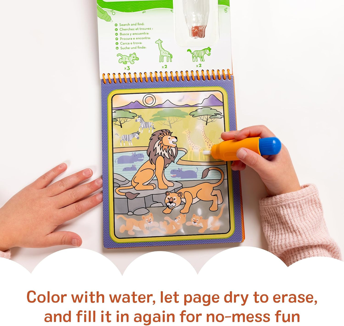 Melissa & Doug On The Go Water Wow! Mess Free Coloring Book, Reusable Water-Reveal Activity Pad, Dinosaurs, Travel Toys, Party Favors, for Toddlers & Kids Ages 3+