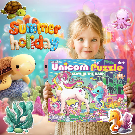 Jumbo Mermaid Floor Puzzle for Kids Ages 6-8 Year Old, Large Toddler Puzzle for Girls Ages 6 7 8 Year Old, Mermaid Girl Gift and Educational Toy for Birthday and Christmas