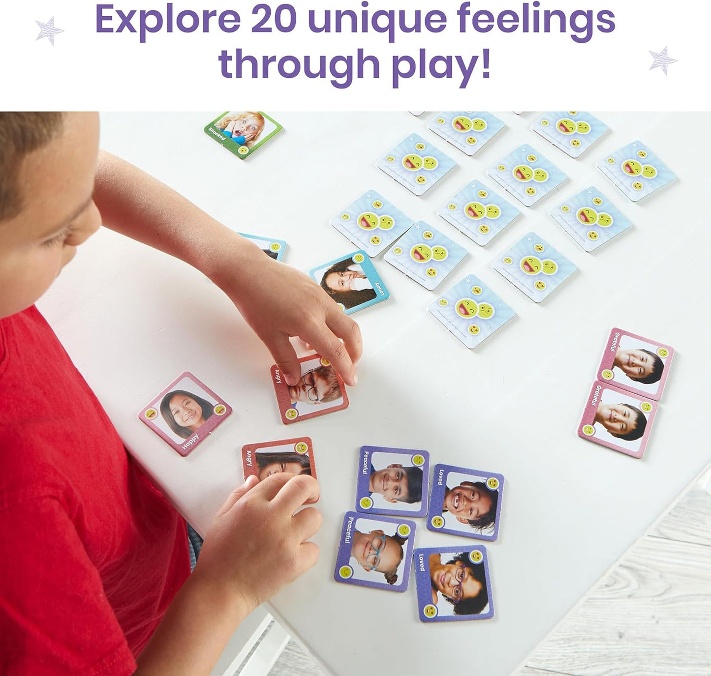 hand2mind Express Your Feelings Memory Match Game, Emotion Cards, Matching Game, Emotional Intelligence for Kids, Play Therapy Games for Kids, Social Emotional Learning Activities, Social Skills Games