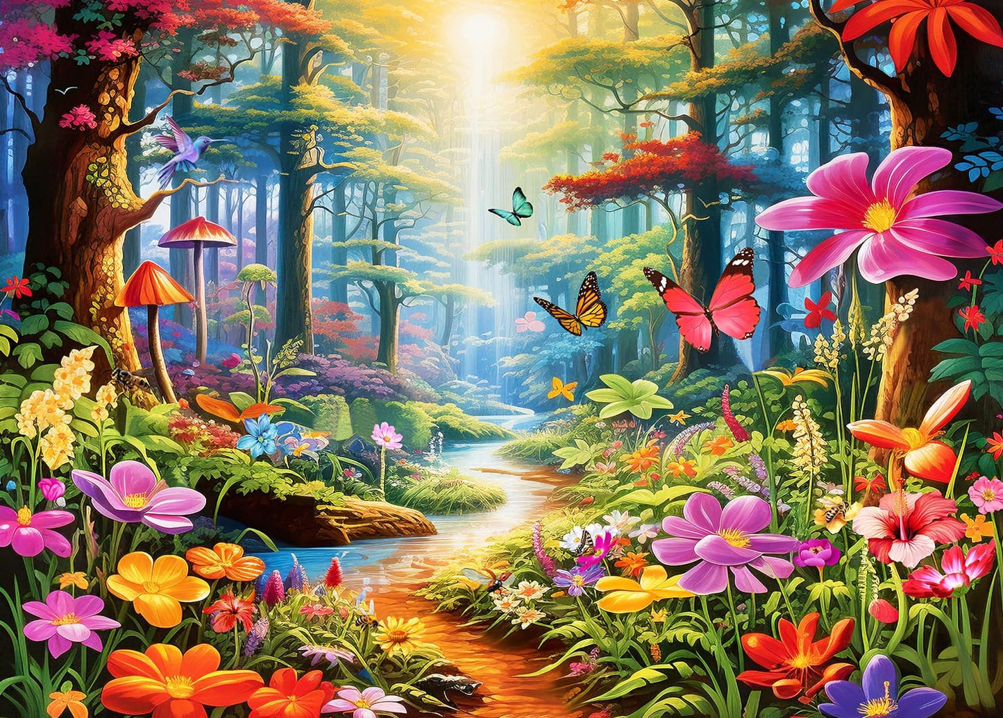 Jigsaw Puzzles for Adults 1000 Piece Puzzle for Adults 1000 Pieces Puzzle 1000 Pieces-Idyllic Rural Summer Landscape