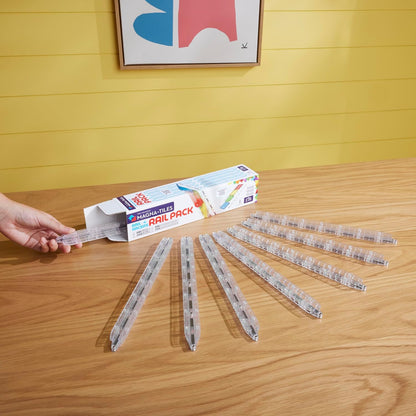 Magna-Tiles Rail Racers Rail Pack 8-Piece Magnetic Construction Set, The Original Magnetic Building Brand