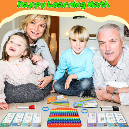 Multiplication Flash Cards + Math Board, Math Flash Cards & Chart, Times Table Manipulatives for Preschoolers 3rd,4th,5th,6th Grade
