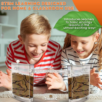 Ant Farm for Live Ants - Real Sand Ant Colony Kit for Kids -Fun Science Habitat Set for Children, Watch Ants Dig Tunnels, Carry Sand, Hide and Drag Their Food