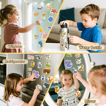 Reusable Sticker Books for Toddlers 1-3, Puffy Stickers Book for Kids Ages 2-4, Toddler Travel Activities Book Toy for Birthday Christmas - Christianity Jesus, Noah's Ark, Fairy Tales(3 Set)