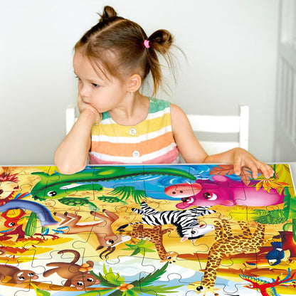 QUOKKA Giant Floor Puzzles for Kids Ages 3-5 - 2x3 Feet 48 Piece Large Puzzles for Kids Ages 4-8 - Educational Toys for Boys and Girls - Toy Gift Activities Africa Version 2