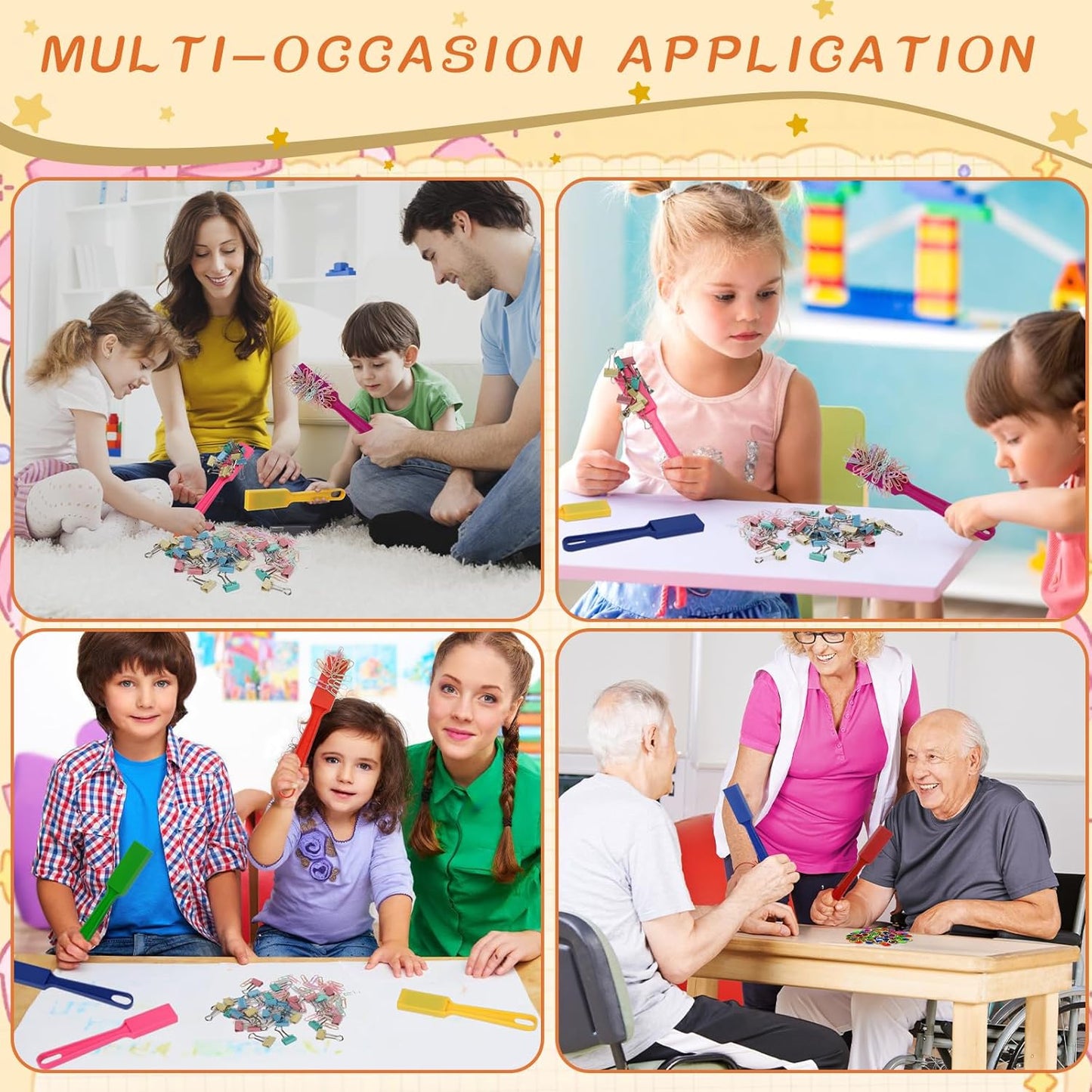 SAYAYA 16 PCS Magnetic Bingo Wands 7.87 Inch Colorful Magnet Sticks for Bingo Chips, Family Game Night, Science Learning, Counting Activities, and Educational Fun, Classroom Supplies