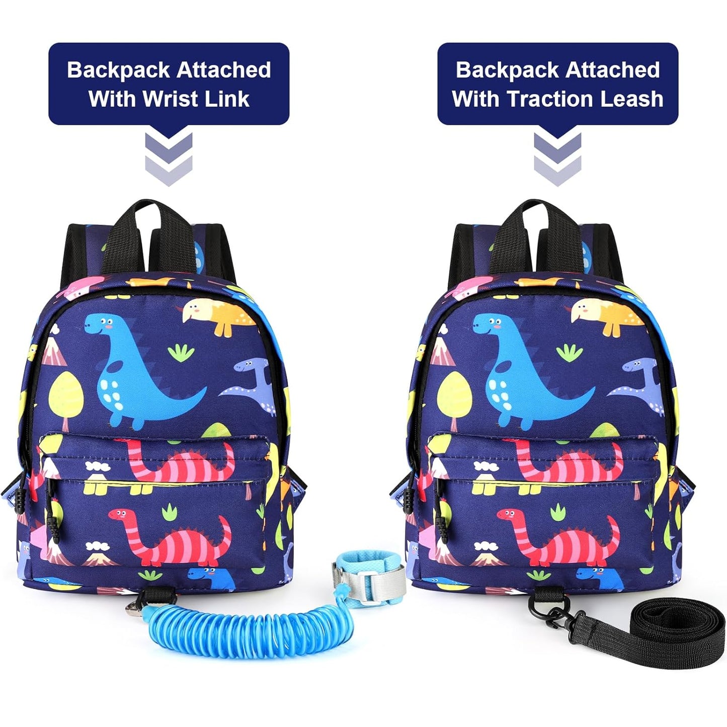 Accmor Toddler Backpack Leash with Anti Lost Wrist Link, Cute Mini Child Walking Harnesses Keep Kids Close Back Pack Rope Tether Rein for Baby Boys (Pink/Unicorn)
