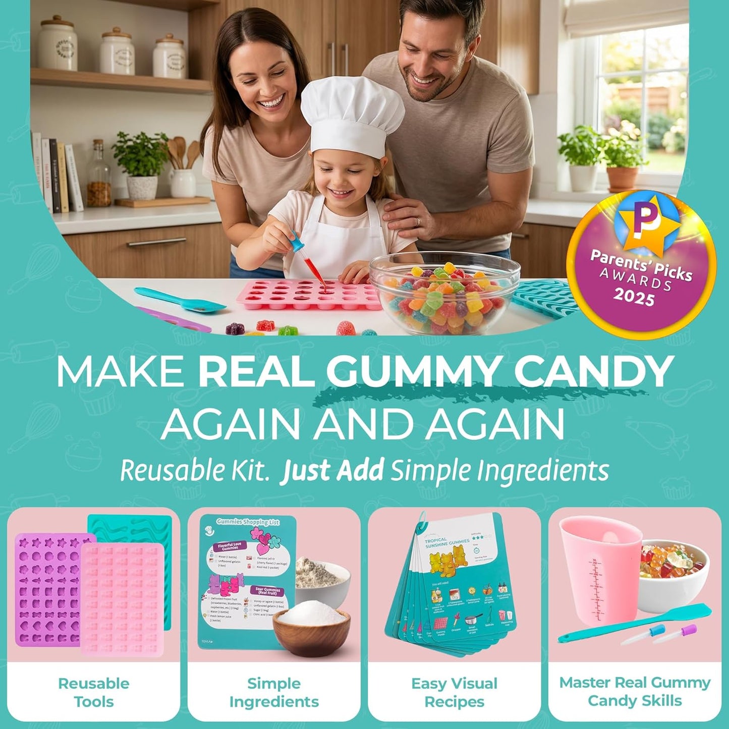 Tovla Jr. My First Food Science Kit – Edible Slime + Fun Experiments – STEM Montessori-Inspired Activity Set for Ages 5-8