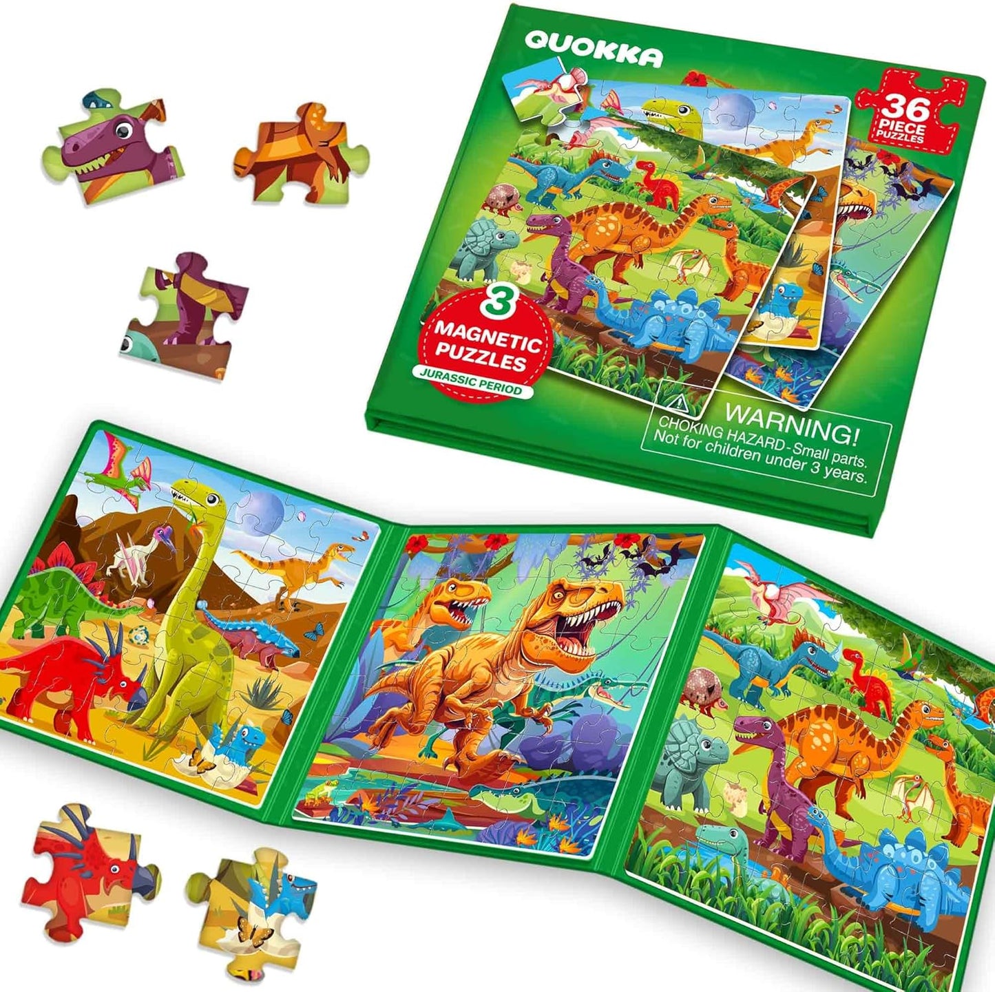 QUOKKA Magnetic Puzzles for Kids Ages 4-6 – Magnetic Fractions Learning Set for Kids 6-12 – Math Games for Homeschooling, Classrooms & Travel – 110 Magnets, 12 Task Pages, Marker – Toddler Travel Toys