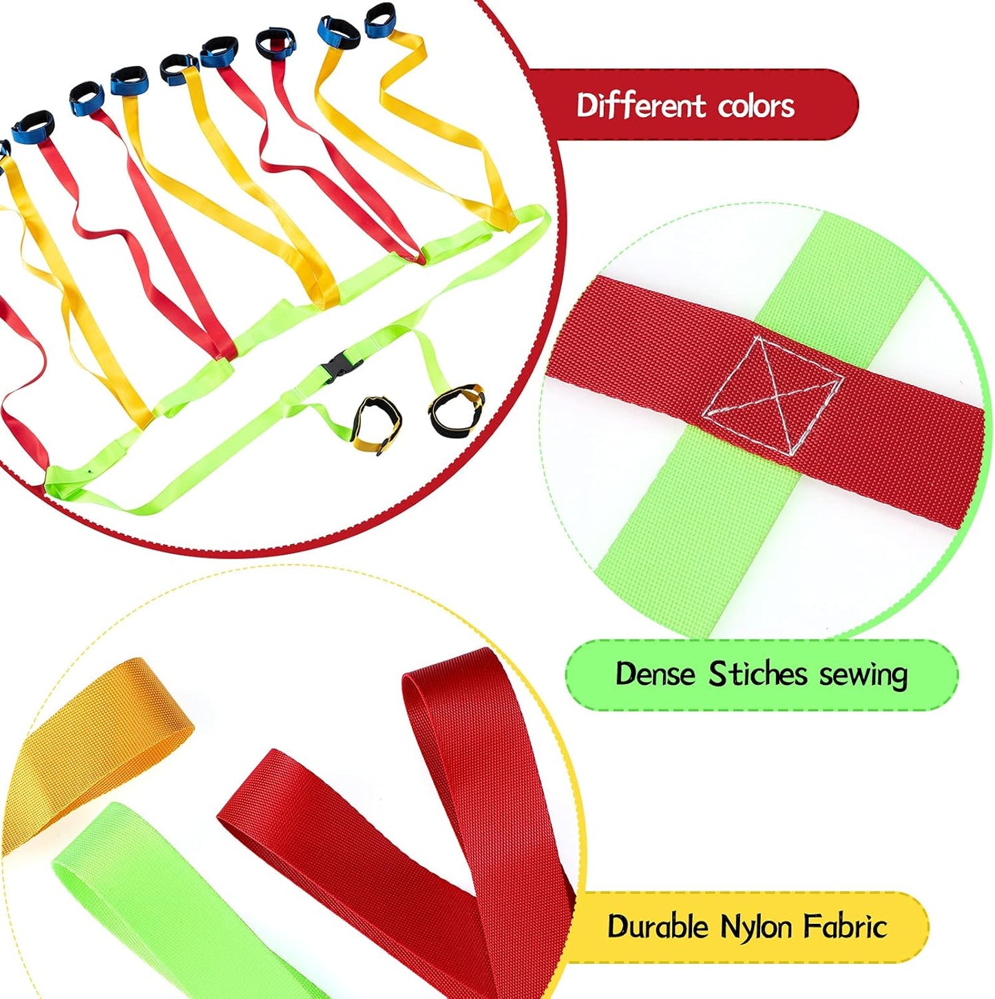 Kajaia Children Safety Walking Rope with 14 Handles - Colorful Adjustable Outdoor Safety Rope for Preschool, Nursery, Daycare, Kindergarten, School Kids & Teachers