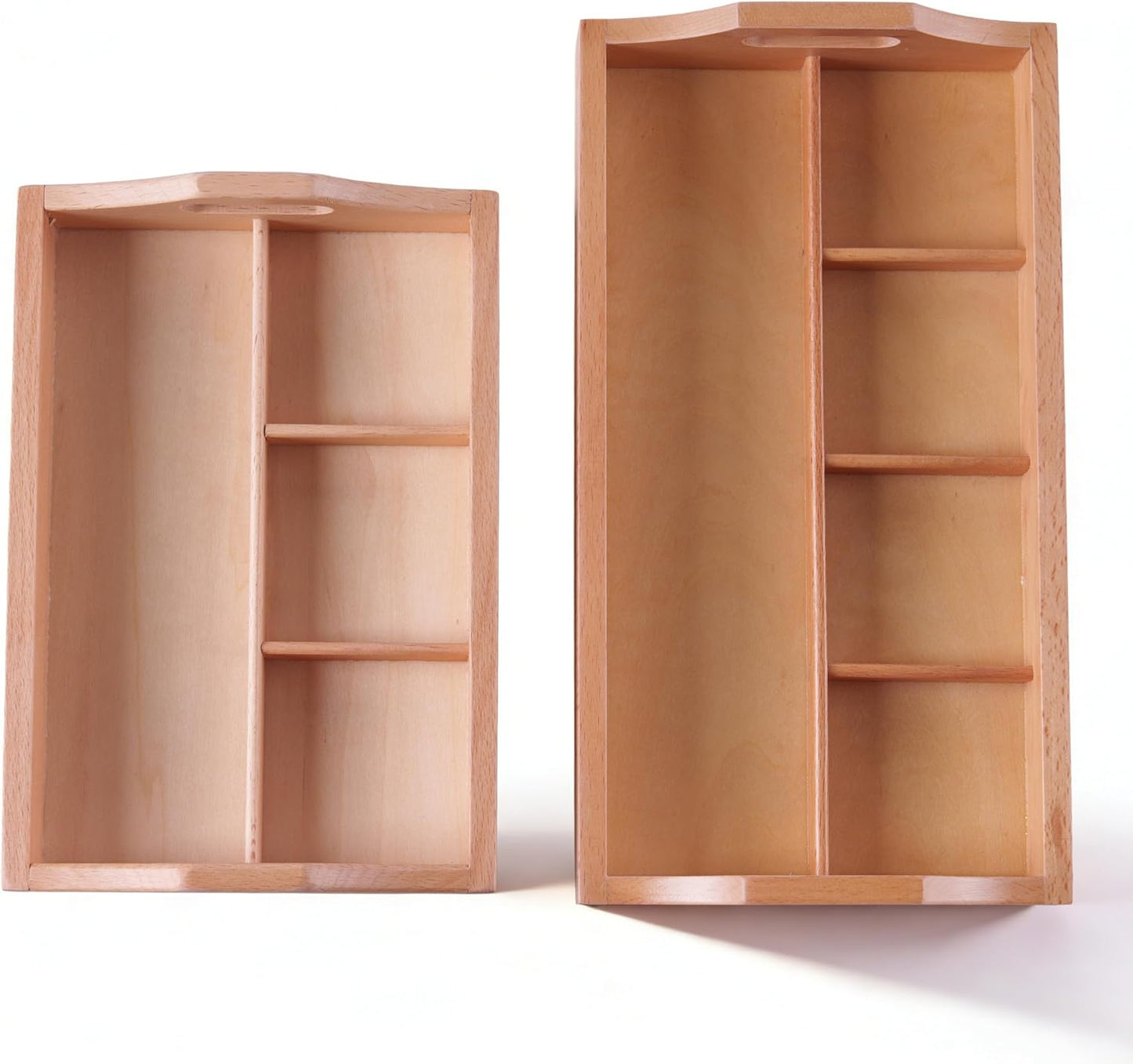 Premium Montessori 3-Compartment Sorting Tray – Solid Beechwood Classification Tray, Practical Life Activity for Sorting, Counting & Fine Motor Skills, Homeschool Classroom Kids Toddlers Ages 3-6