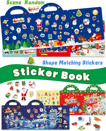 Walenced Reusable Sticker Book for Toddlers, Stickers for Kids, Toddler Sticker Book, Toddler Craft Activities, Toddler Travel Toys Ages 3 and Up Boy Girl Birthday Gifts
