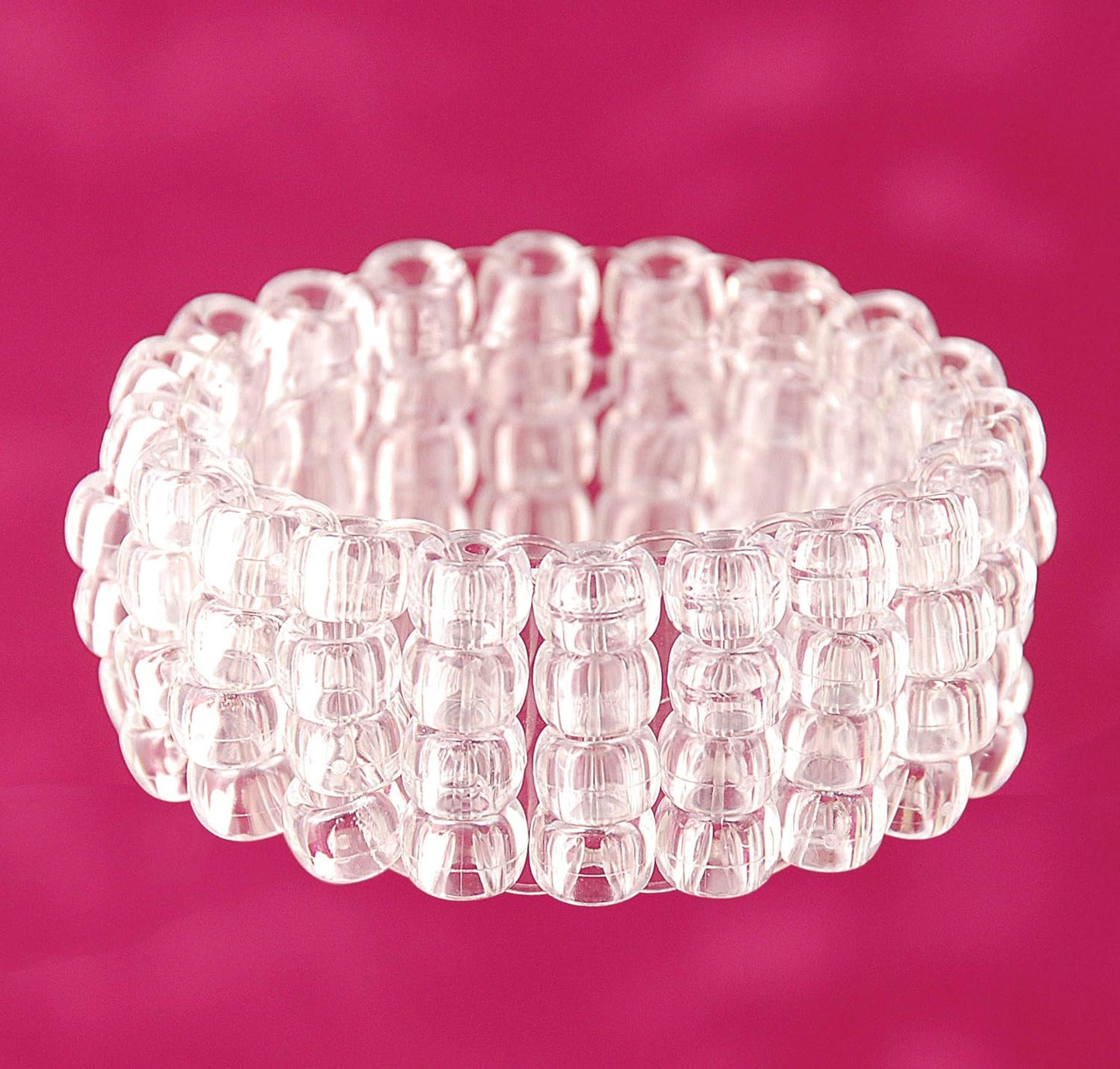 The Beadery 6 by 9mm Barrel Pony Bead, Crystal (750V006), Small, 900-Pieces