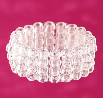 The Beadery 6 by 9mm Barrel Pony Bead, Crystal (750V006), Small, 900-Pieces