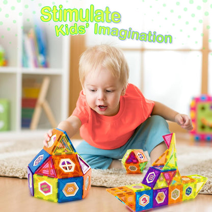 Contixo STEM Building Toys - 110 pcs Marble 3D Magnetic Run Tiles Learning Stacking Educational Building Blocks Set, Creativity Beyond Imagination, Inspirational, Recreational Toy for Kids