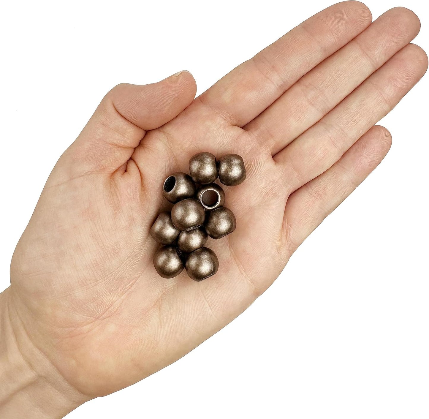 300 Acrylic Large Hole Beads for Crafts and for Hair 10mm x 12mm Acrylic Barrel Beads with 5.7mm Large Hole, Glossy Primary Assortment