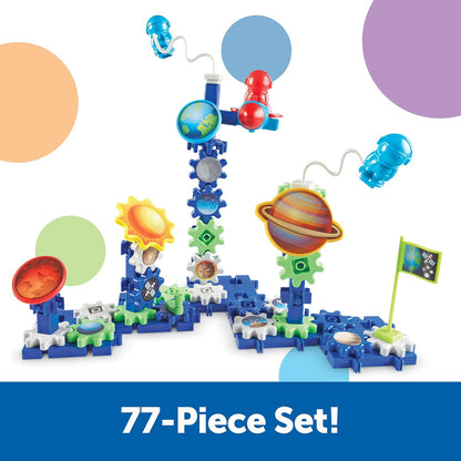 Learning Resources Gears! Gears! Gears! Space Explorers Building Set - 77 Pieces, Ages 4+, STEM Activities, Fine Motor Skills, Toddler Explorer Kit, Science and Construction, Boys and Girls Gifts